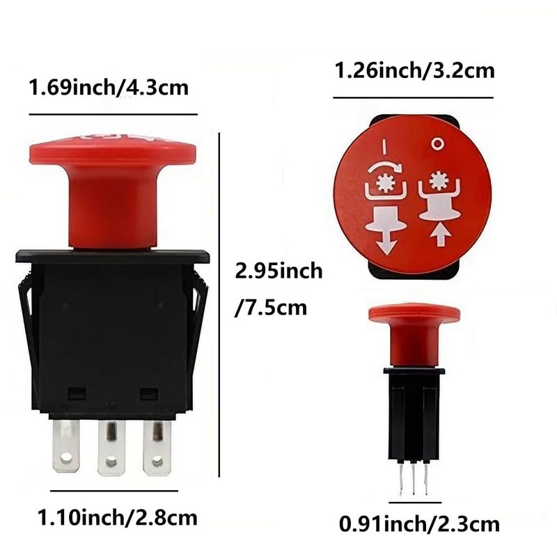 Diskary 8 Terminals Clutch PTO Switch 10A 14V for Dixie Chopper Delta Hustler Lawn Mowers Delta Series 6204 Replacement 4174684 500016 430-528 - Image 2
